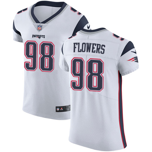 Nike Patriots #98 Trey Flowers White Men's Stitched NFL Vapor Untouchable Elite Jersey